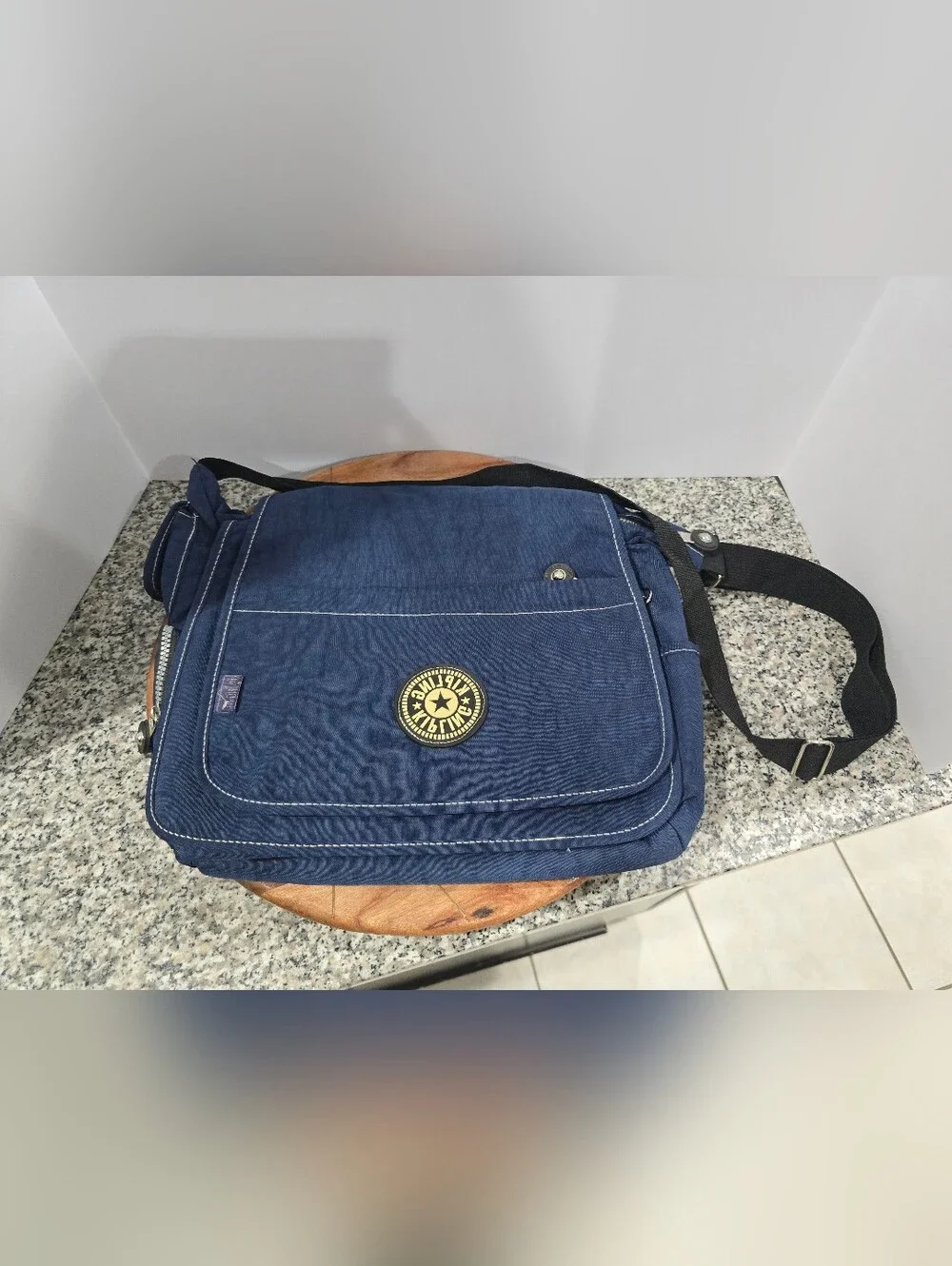 Kipling Madhouse Messenger Bag Navy Blue Unisex Adjustable Strap